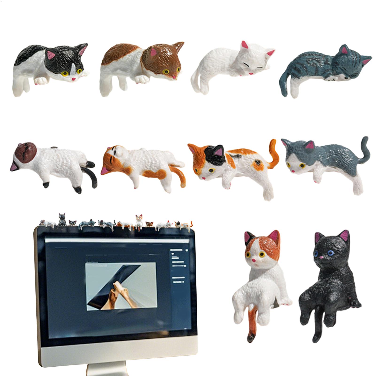 Car Accessories Oman - 10pcs Cute Mini Cat Ornament Car