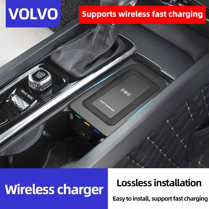 Volvo Car Accessories Xc90 - Car wireless charger For volvo XC90