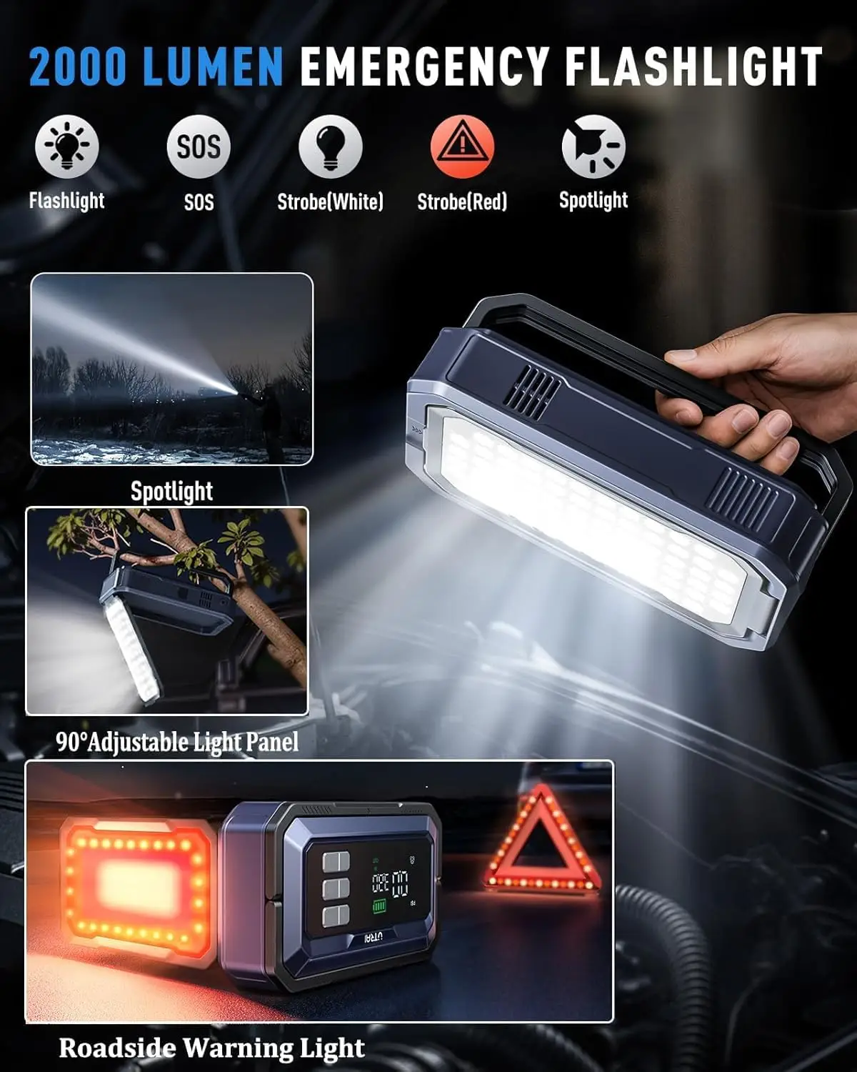 Jump Starter with Air Compress - огляд і ціна Car Portable Tire Inflator