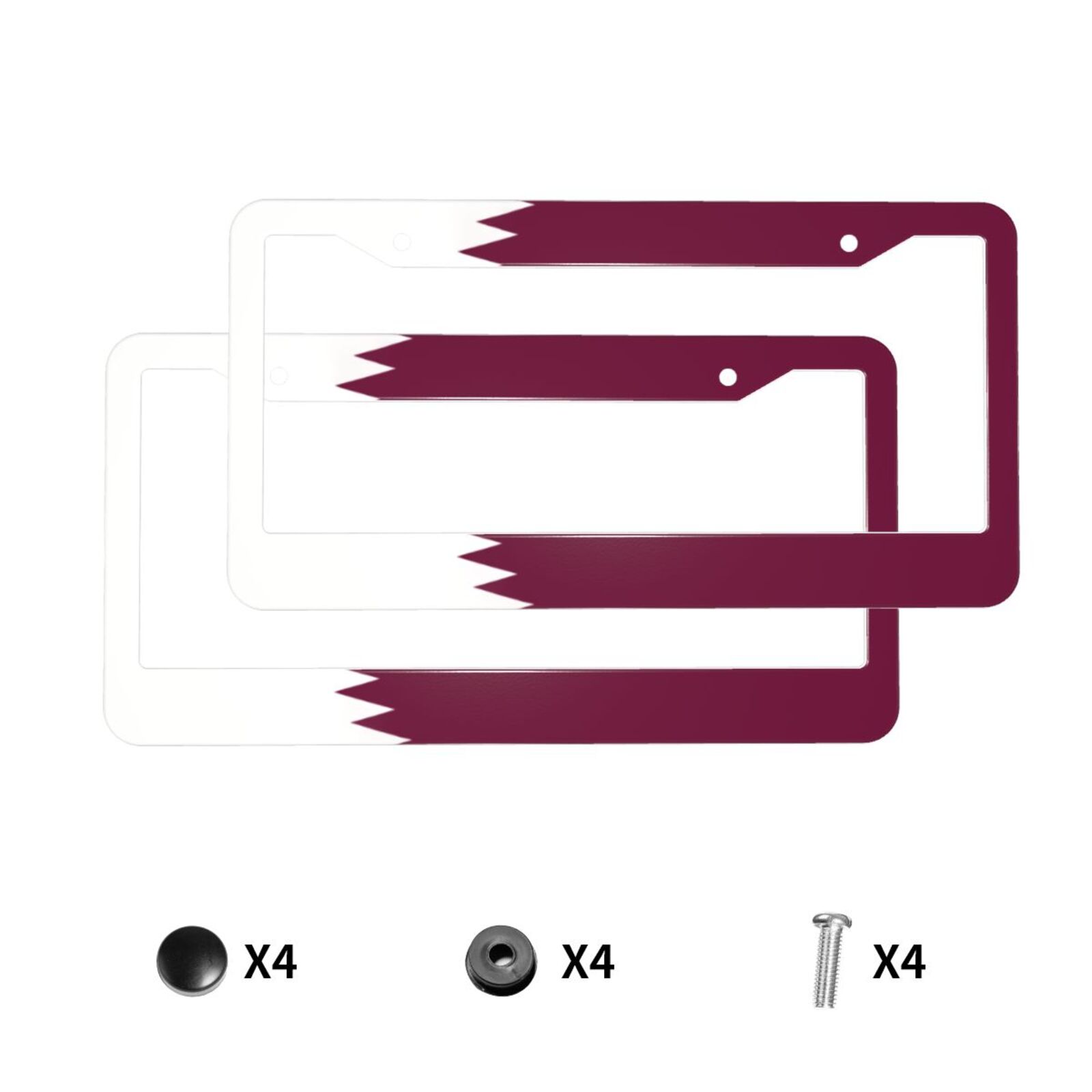 Flag of Qatar Pattern License  - огляд і ціна Qatar Car Accessories