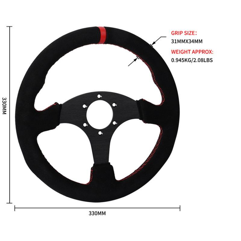 Suede Racing Steering Wheel Su - огляд і ціна Car Accessories Racing