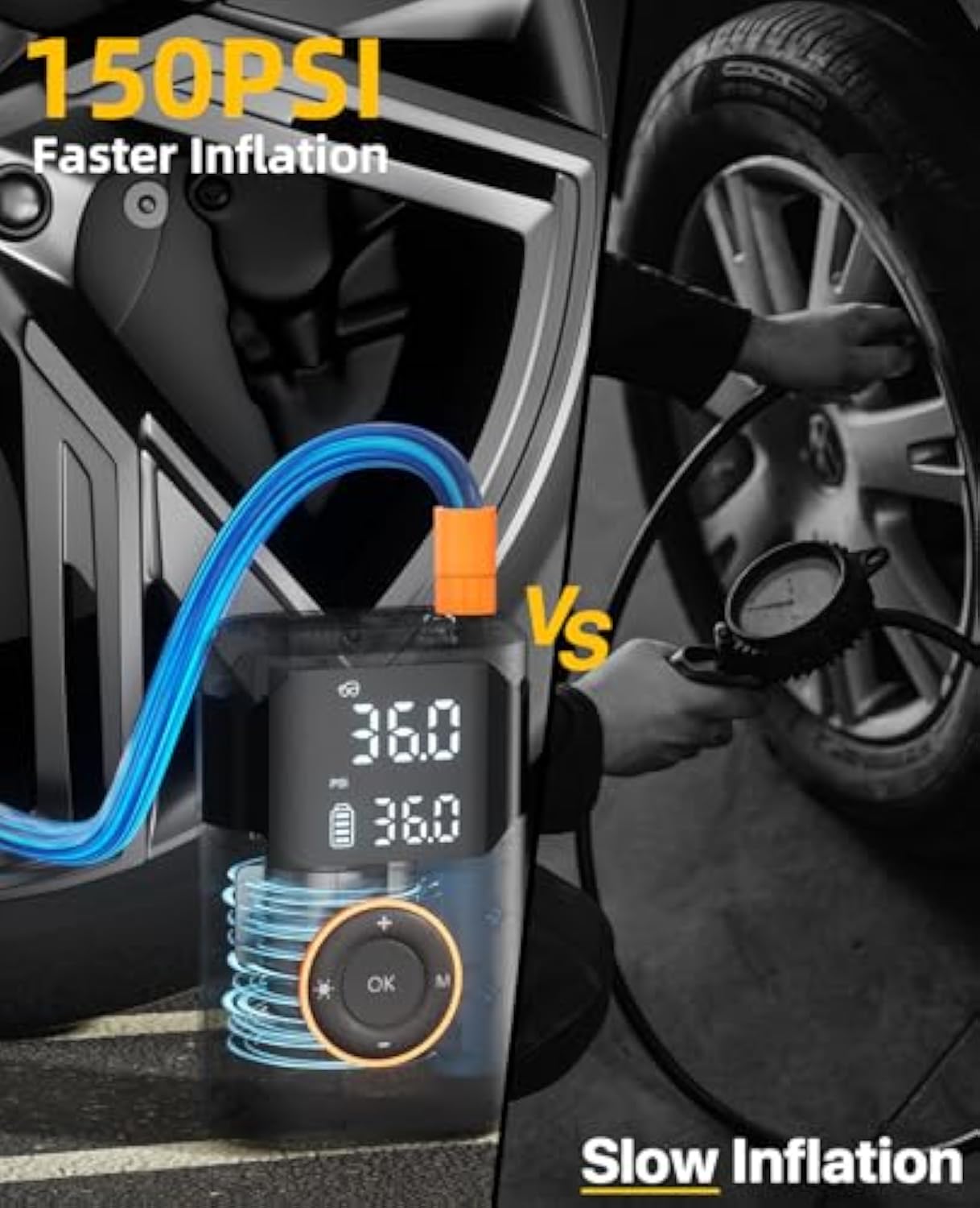 Automatic Rechargeable Electri - огляд і ціна Car Portable Tire Inflator