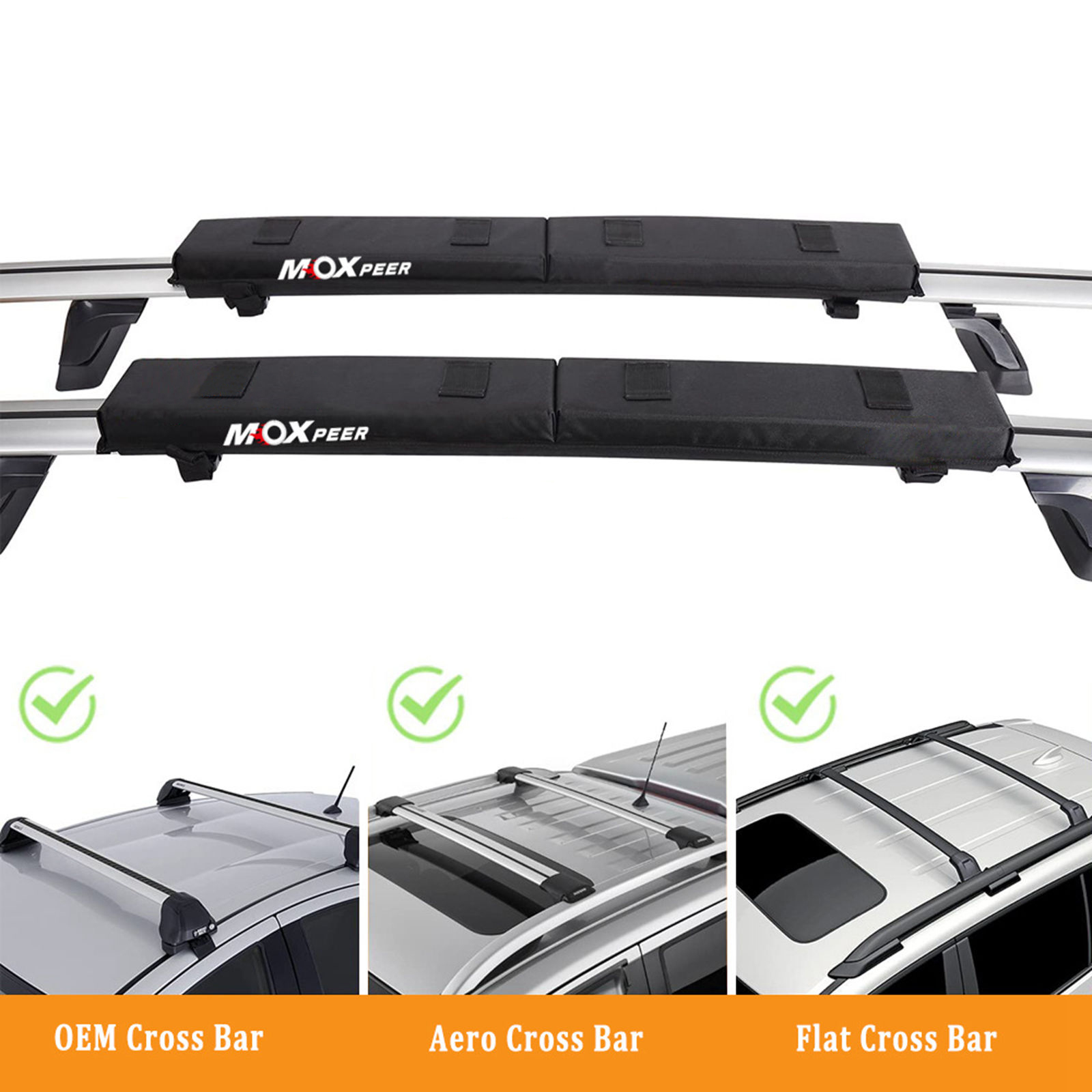 Car Soft Roof Rack Pads Set Un - огляд і ціна Car Roof Rack Cross Bar