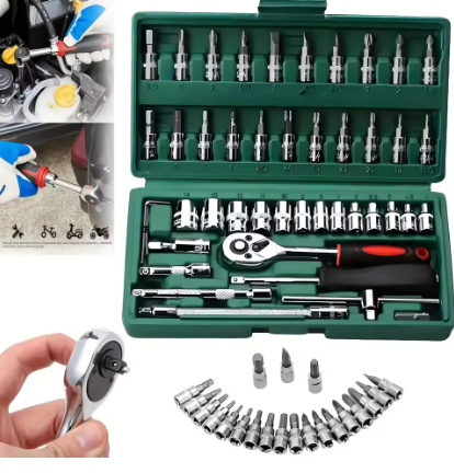 46pc Drive Socket Set 1/4 inch - огляд і ціна Car Accessories Workshop
